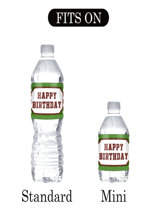 MonMon & Craft Football Birthday Water Bottle Stickers - Sport Theme Birthday Bottle Wrappers Baby Shower - Kids Boy Men Football Player Birthday Party Bottle Labels Supplies Waterproof (Set of 32) - Image 3
